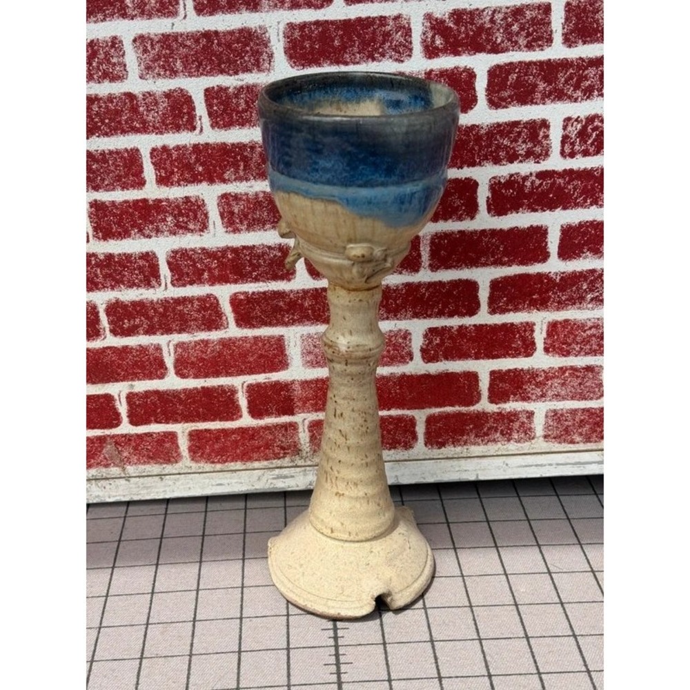 Renaissance Goblet Blue Glazed Chalice